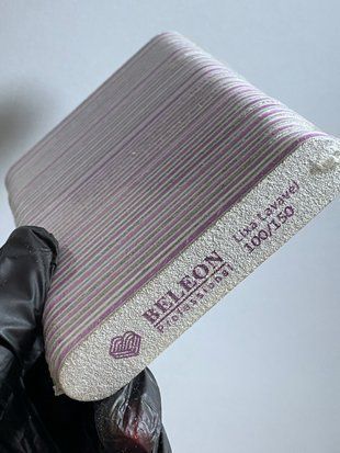 Пилка для нігтів mini BELEON 100/180, 25шт/уп 0169 фото